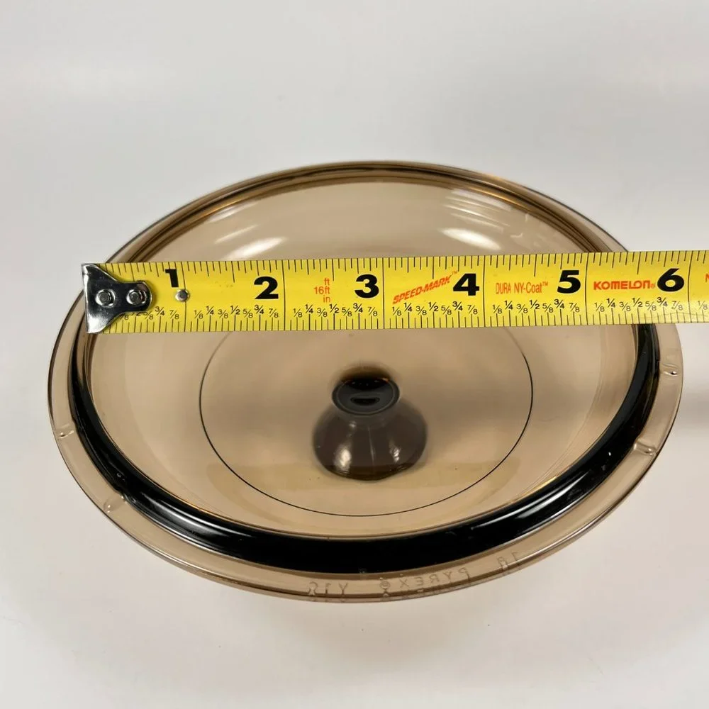 PYREX V 1 C Amber Glass 18 Lid Only Replacement Lid